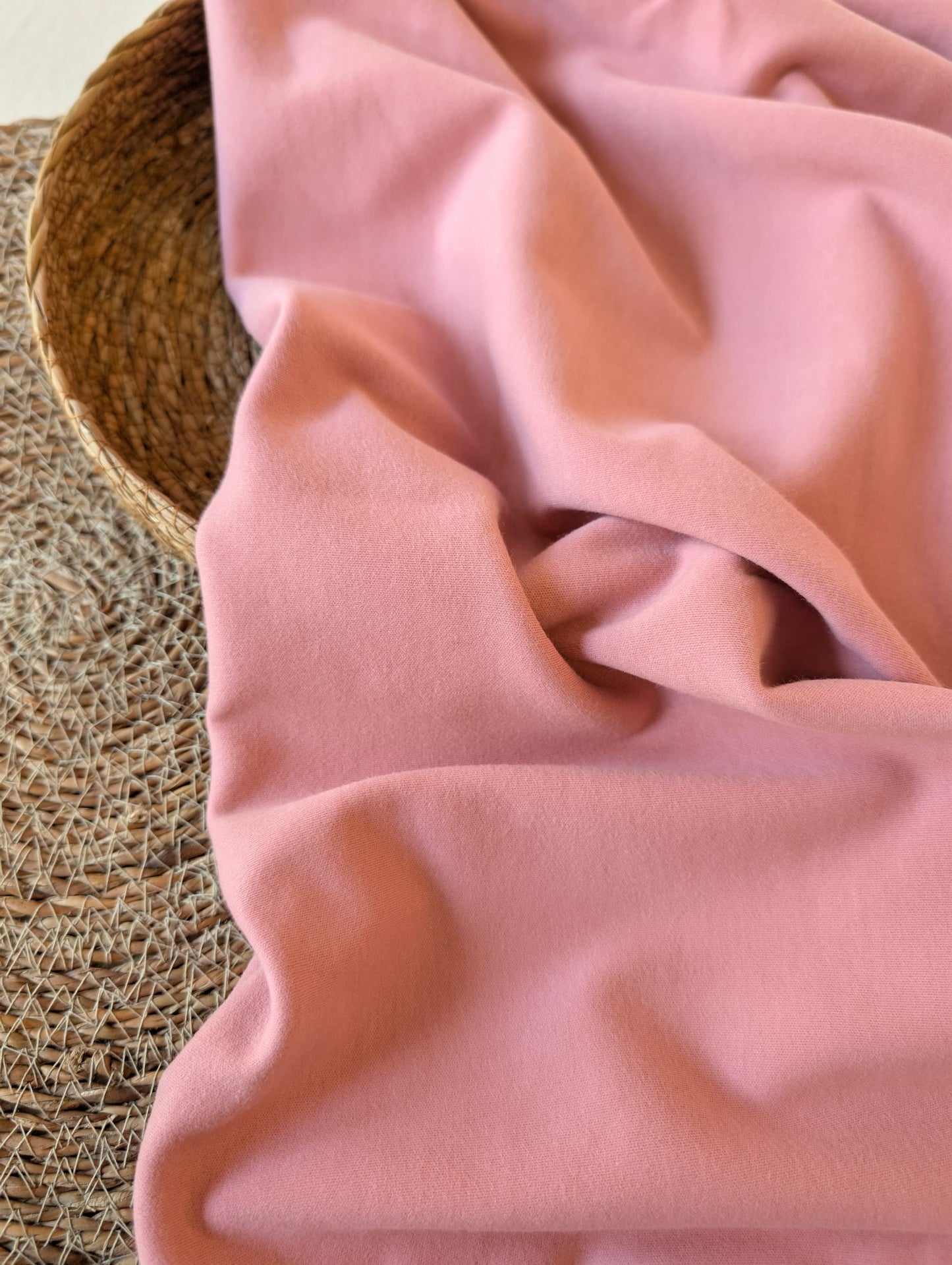Organic Cotton Jersey, Dusky Rose